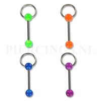 Piercings.nl Tongpiercing acryl met ringetje paars