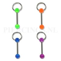 Piercings.nl Tongpiercing acryl met ringetje oranje