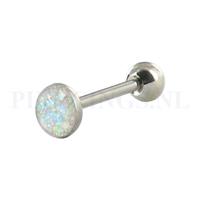 Piercings.nl Tongpiercing glitter vlak kristal