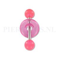 Piercings.nl Tongpiercing acryl met donut roze