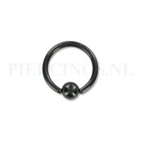 Piercings.nl BCR 1.6 mm zwart 10 mm