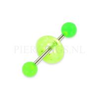 Piercings.nl Tongpiercing acryl met donut UV geel