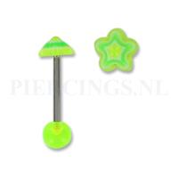 Piercings.nl Tongpiercing acryl ster geel