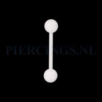 Piercings.nl Tongpiercing flexibel wit