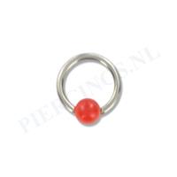 Piercings.nl BCR 1.2 mm acryl balletje rood