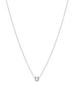 Orelia Ketting Initial U met zilveren plating