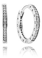 Creolen Pandora Pavé "290558CZ", 925er Silber, silber