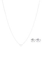 Orelia Open Heart set met ketting en oorstekers ORE22087