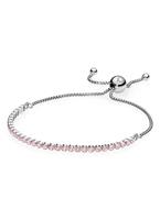 Pandora Pink Sparkling Strand armband van zilver