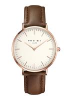 the Bowery 38mm White Brown Rosegold BWBRR-B3