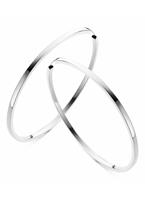 Casa Jewelry Creolen Snap Thin Square 65 van zilver