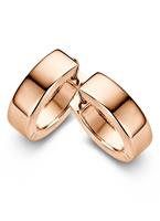 Casa Jewelry Creolen Wals Medium van zilver rosé verguld
