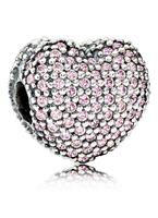 zilveren Clip-stopper 'Open my heart' Roze zikonia's 791427PCZ