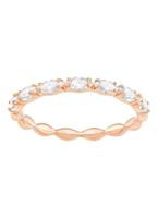 Swarovski Vittore Marquise Ring, White, Rose-gold tone plated