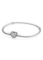 Pandora 590727CZ Armband zilver met Hartsluiting 23 cm