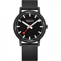 Mondaine Swiss Railways Essence 41mm Herrenuhr in Schwarz MS1.41120.RB