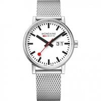 Mondaine Swiss Railways Evo2 40 Big Date Herrenuhr in Silber MSE40210SM