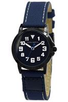 Coolwatch kinderhorloge 'Jort' canvas-staal blauw-zwart CW.248