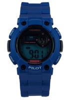 Donkerblauw Digitaal Pilot Kids Horloge met Zwarte Wijzerplaat