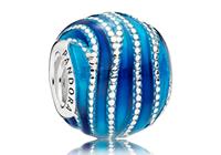 PANDORA - 797012ENMX - Blue Swirls - Blaue Wirbel - Charm