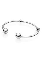 Pandora Damen Armreif mit Logo "596477", ca. 17 cm, silber, cm