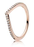 Pandora Damen Ring Shimmering Wish "18316CZ", 925er Silber, 52, roségold