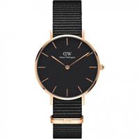 Muntex Daniel Wellington Classic Petite Cornwall Black DW00100215 | Horloge | Nylon | Zwart | Ø 32mm