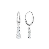 Swarovski Paar Ohrhänger Attract Trilogy Round weiss rhodiniert 5416155