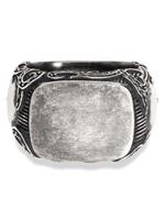 CAÏ Ring 925/- Sterling Silber matt-oxidiert Totenkopf