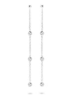 Casa Jewelry Pruts oorhangers van zilver met zirkonia