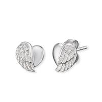 Engelsrufer Oorknopjes ERE-LILHEARTWING-ST Zilver 925