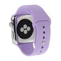 For Apple Watch Sport 42mm High-performance Longer Rubber Sport Watchband with Pin-and-tuck Closure(Purple)