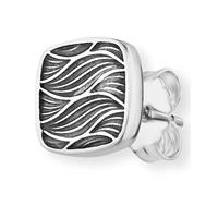 CAÏ Ohrstecker 925/-Sterling Silber rhodiniert Wellen