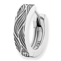 CAÏ Creolen 925/-Sterling Silber rhodiniert Wellen