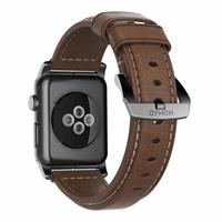 Nomad traditioneel leren bandje Apple Watch 42/44 mm bruin / zwart