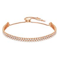 Swarovski Armband SUBTLE DOUBLE WEISS ROSÈ VERGOLDUNG 5224182