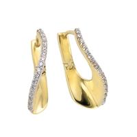 CELESTA Creolen 375/- Gelbgold Zirkonia