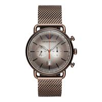 Emporio Armani AR11169 Bruin Mesh Chronograaf Herenhorloge