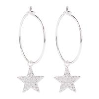 Orelia Pave Star oorringen met hanger ORE23308