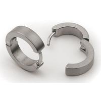 Boccia Paar Creolen 0510-01, mattiert, Titanium