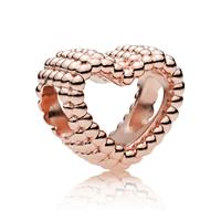 Charm Beaded Heart "787516", Pandora ROSE, roségold, keine Angabe