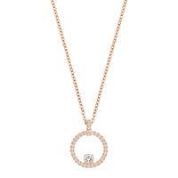 Swarovski Kette mit Anhänger CREATIVITY CIRCLE WEISS ROSÈ VERGOLDUNG 5202446