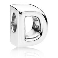 Pandora Bedel zilver Letter D 797458