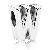 PANDORA - 797477 Charm - Buchstabe W - Letter W - 925 Sterling Silber