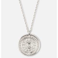 Orelia Ketting Engraved Coin Pendant Necklace