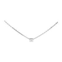 Fine Jewelry Zilveren collier incl. hanger - Ankerschakel - Vierkant met zirkonia
