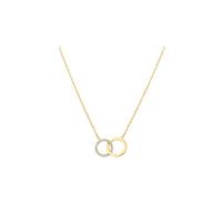 Selected Jewels Collier Geelgoud Rondjes En Zirkonia 0,9 mm 42 - 45 cm