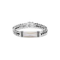 Buddha To Buddha J080WH Armband Chain XS Pyramid Stone White (E) 19 cm