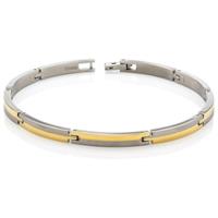 Boccia 03018-02 Armband titanium zilver- en goudkleurig