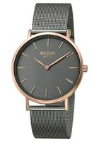 Boccia 3273-08 Horloge titanium-staal zilver- en rosekleurig 35 mm